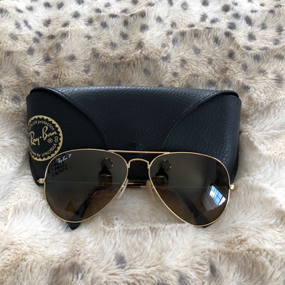 Ray ban aviators!!! Light brown polarized!!